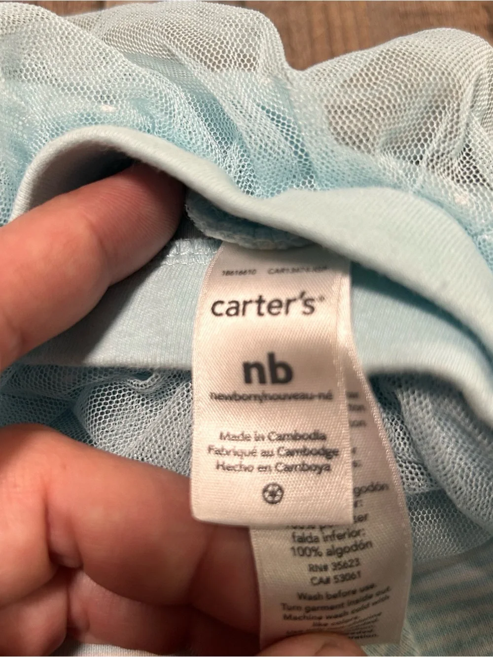 Carter's Blue‎ Tutu Legging Pants Size Newborn